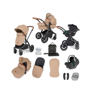 Ickle Bubba Stomp Luxe Black Frame Travel System With Stratus i-