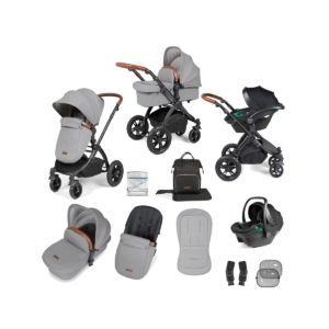 Ickle Bubba Stomp Luxe Black Frame Travel System With Stratus i-