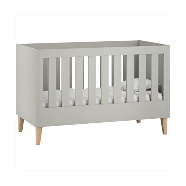 Venicci Saluzzo Cot Bed-Warm Grey