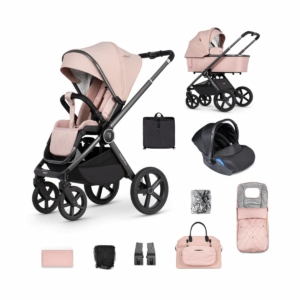 Venicci Tinum Upline 3-in-1 Travel System-Misty Rose