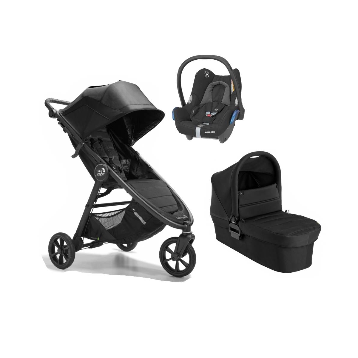 Baby Jogger City Mini GT2 3in1 TRAVEL System Opulent Black Everything baby-jogger-city-mini-gt2-3in1-travel-system-opulent-black-everything