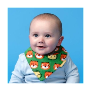 Ziggle Super Absorbent Waterproof Dribble Bib-Easy Tiger