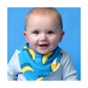 Ziggle Super Absorbent Waterproof Dribble Bib-Go Bananas