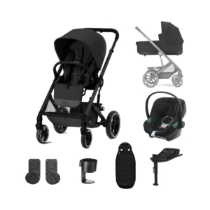 Cybex Balios S Lux Black Frame 10 Piece Bundle-Moon Black