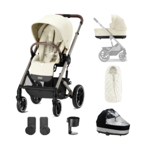 Cybex Balios S Lux Taupe Frame 8 Piece Bundle-Seashell Beige