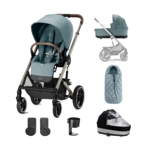 Cybex Balios S Lux Taupe Frame 8 Piece Bundle-Sky Blue