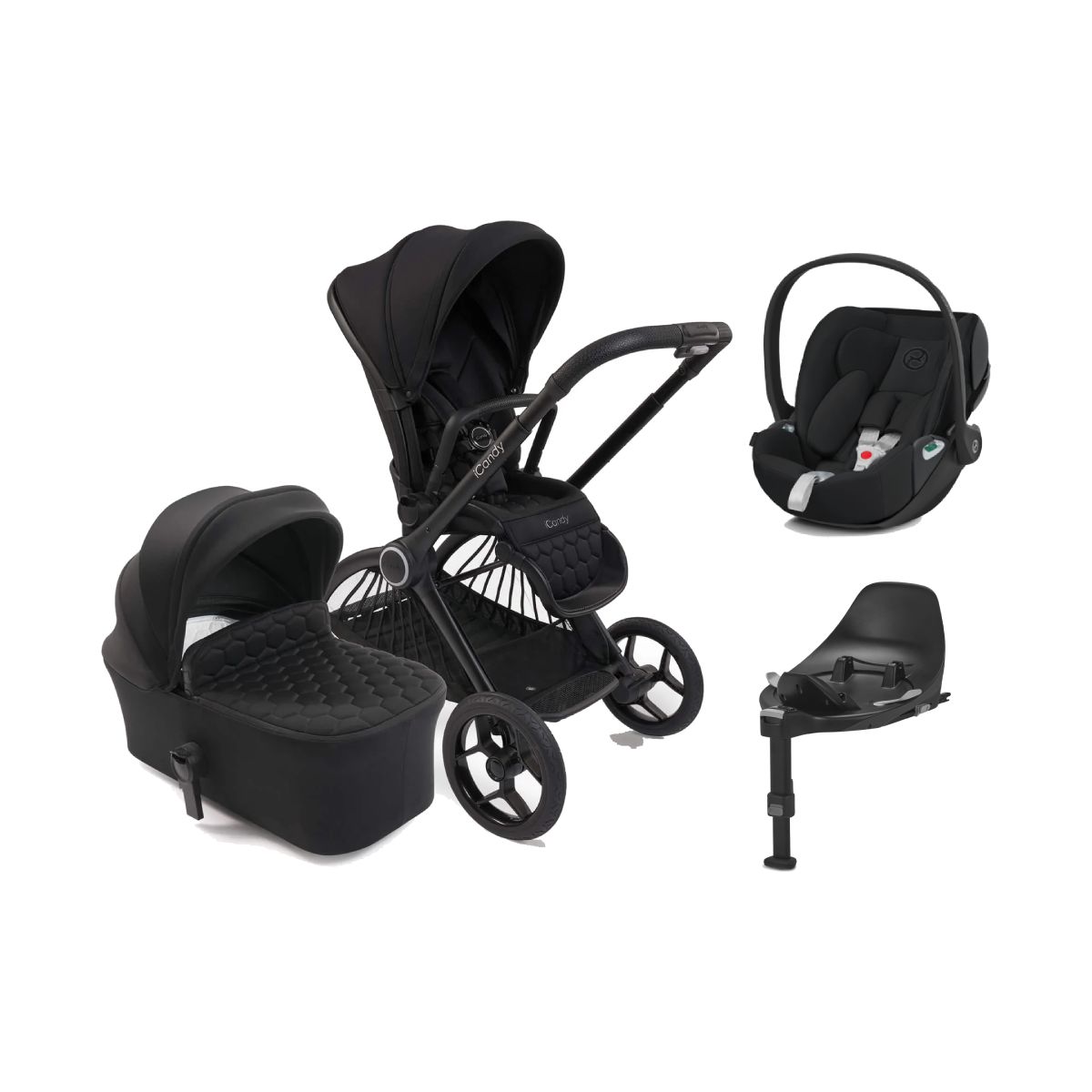 iCandy Core Pram System with Cybex Cloud Z2 Carseat & Base Z2-Bl