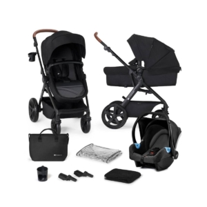 Kinderkraft A-Tour 3in1 with Mink Car Seat Travel System-Black
