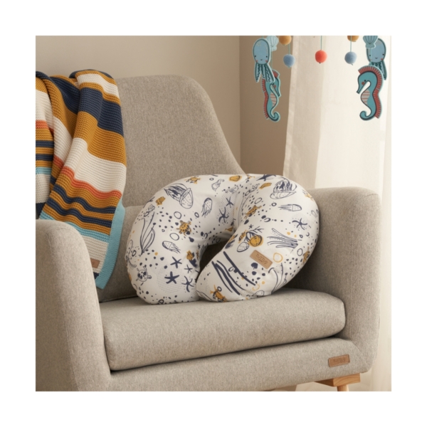 Tutti Bambini Our Planet Feeding Pillow-White/Blue
