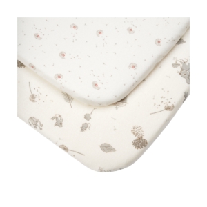 Tutti Bambini Pack of 2 Cocoon Bedside Crib Fitted Sheets-Whitte