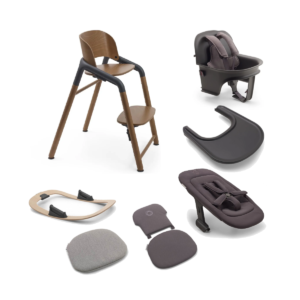Bugaboo Giraffe Highchair Complete Bundle-Wood/Grey