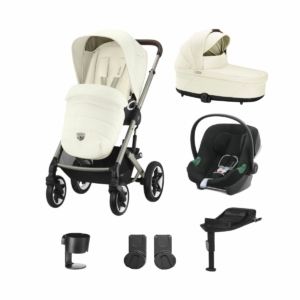 Cybex Talos S Lux Silver Frame 10 Piece Bundle-Seashell Beige