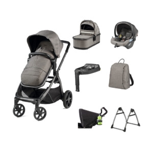 Peg Perego Ypsi 10 Piece I-Size Travel System Bundle-City Grey