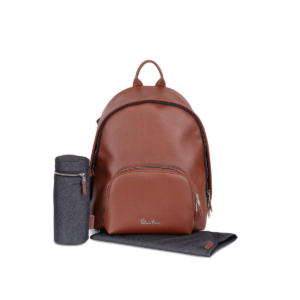 Silver Cross Vegan Leather Rucksack Changing Bag-Tan