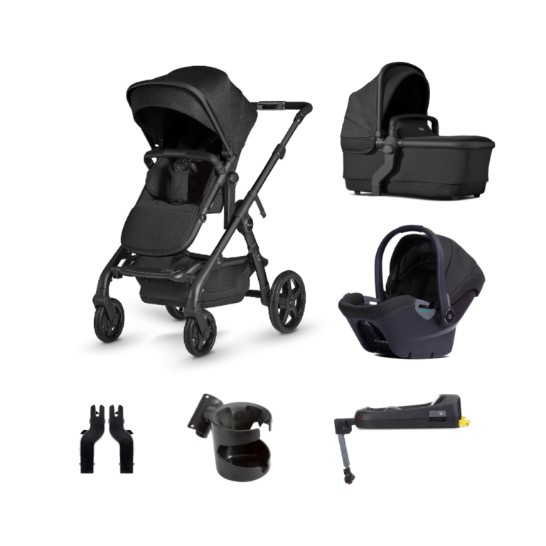 Silver Cross Wave Pushchair + Travel PackOnyx Everything Baby