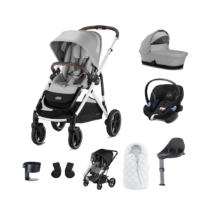 Cybex Gazelle S Silver Frame 8 Piece Bundle-Lava Grey