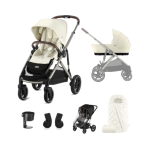 Cybex Gazelle S Taupe Frame 6 Piece Bundle- Seashell Beige