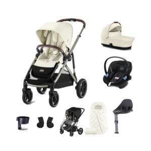 Cybex Gazelle S Taupe Frame 8 Piece Bundle-Seashell Beige