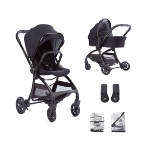 Junior Jones Aylo 2in1 Pram Bundle-Rich Black/Black
