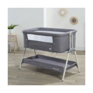 Kinder Valley Snoozie Bedside Crib-Storm Grey