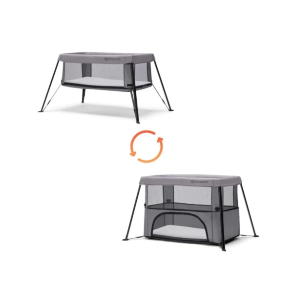 Kinderkraft Movi 2 In 1 Travel Cot-Grey