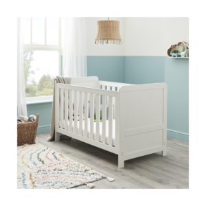 Babymore Caro Cot Bed-White Wash