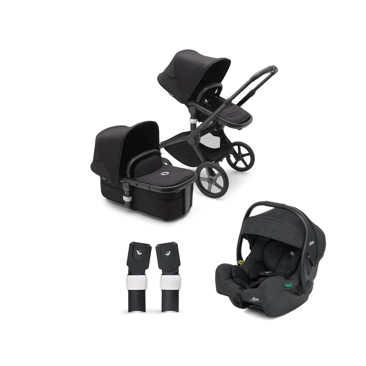 Bugaboo Fox 5 (i-Gemm 3) Travel System Bundle - Black/Midnight B