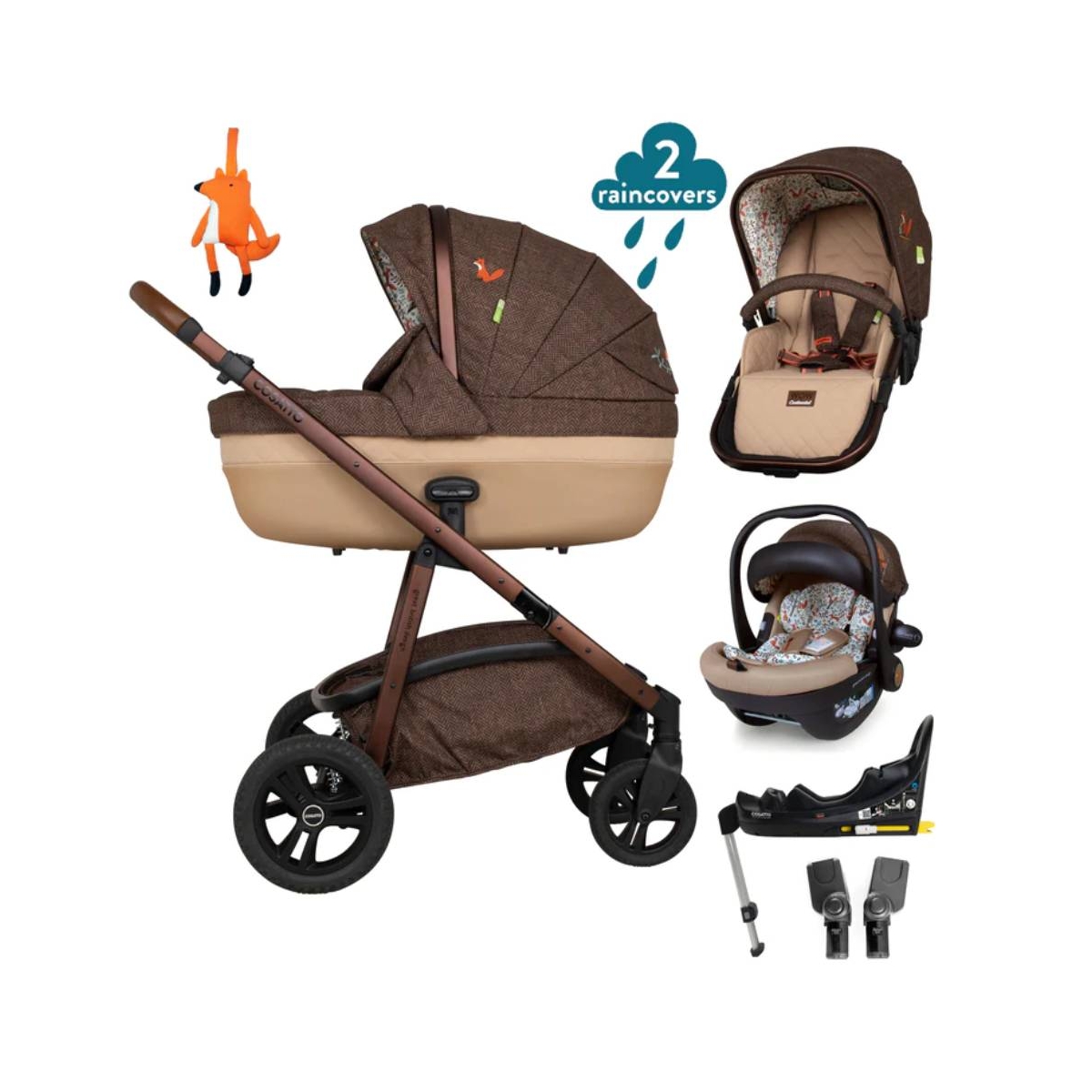 Cosatto Wow Continental Car Seat & I-Size Base Bundle-Foxford Ha