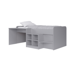Kidsaw Pilot Cabin Single Storage Bed-Grey (PCBG)