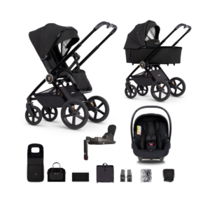Venicci Tinum Upline 3-in-1 Travel System with IQ Base - All Bla