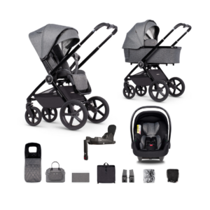 Venicci Tinum Upline 3-in-1 Travel System with IQ Base - Slate G