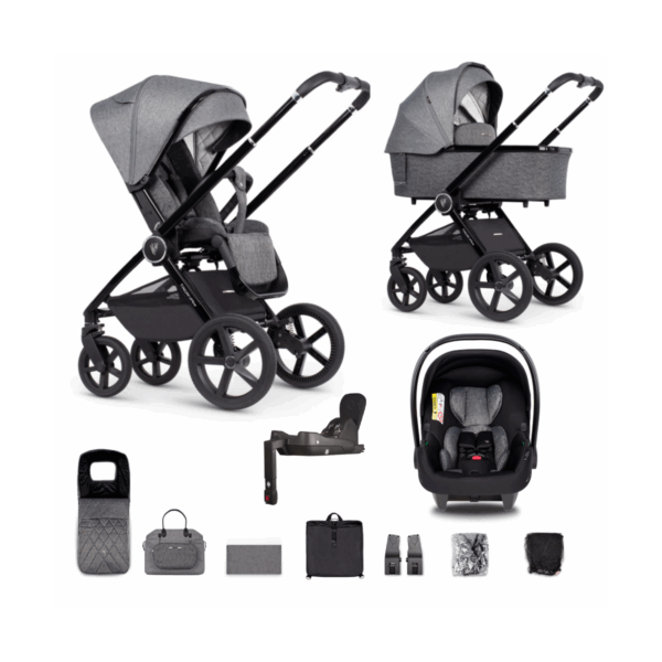 Venicci Tinum Upline 3in1 Travel System with IQ Base Slate G