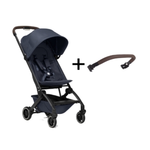 Joolz Aer+ Pushchair & Bumper Bar Bundle-Navy Blue/Mid Brown Car