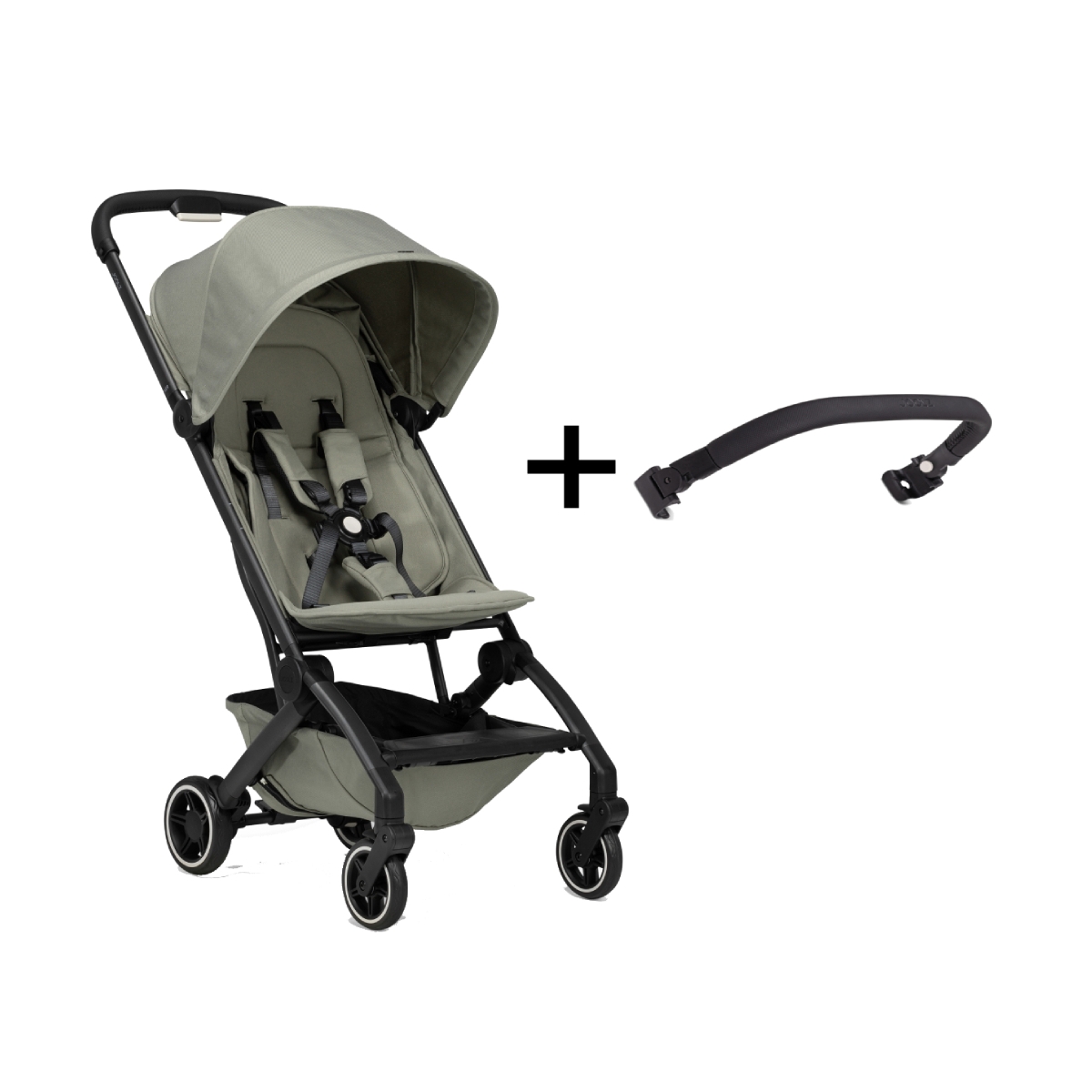 Joolz Aer+ Pushchair & Bumper Bar Bundle-Sage Green/Black Carbon