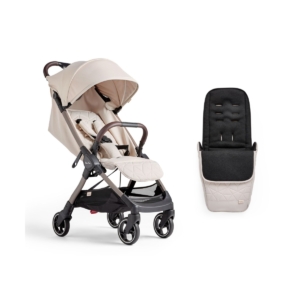 Silver Cross Clic Stroller + Footmuff Bundle-Almond
