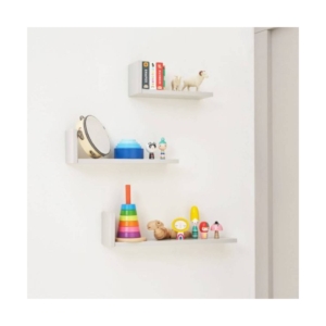 Tutti Bambini Rio Set of Three L-Shaped Wall Shelves - Dove Grey
