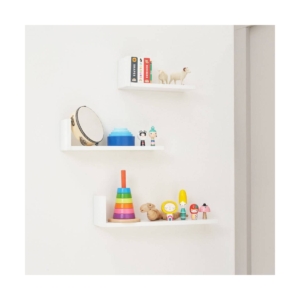 Tutti Bambini Rio Set of Three L-Shaped Wall Shelves - White