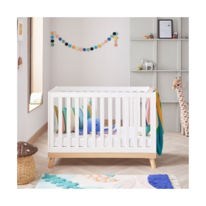 Babymore Mona Mini Cot Bed-White