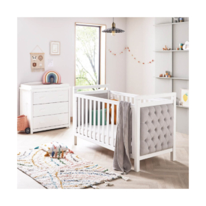 Babymore Velvet Deluxe 2 Piece Room Set-White