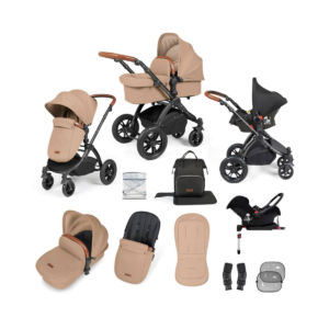 Ickle Bubba Stomp Luxe Black Frame Travel System with Galaxy Car