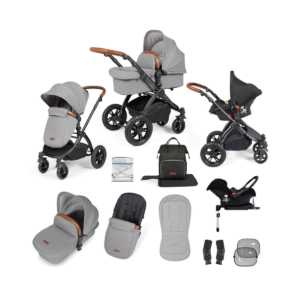 Ickle Bubba Stomp Luxe Black Frame Travel System with Galaxy Car