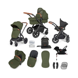 Ickle Bubba Stomp Luxe Black Frame Travel System with Galaxy Car
