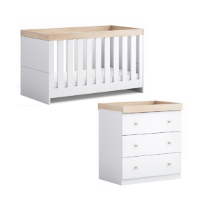 Little Acorn Burlington 2 Piece Roomset - White/Oak