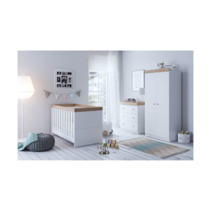 Little Acorn Burlington 3 Piece Roomset - White/Oak
