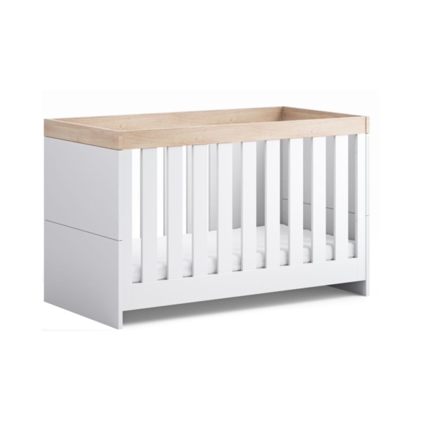 Little Acorn Burlington Cot Bed - White/Oak