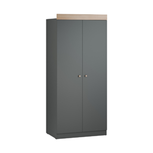 Little Acorn Burlington Wardrobe - Anthracite/Oak