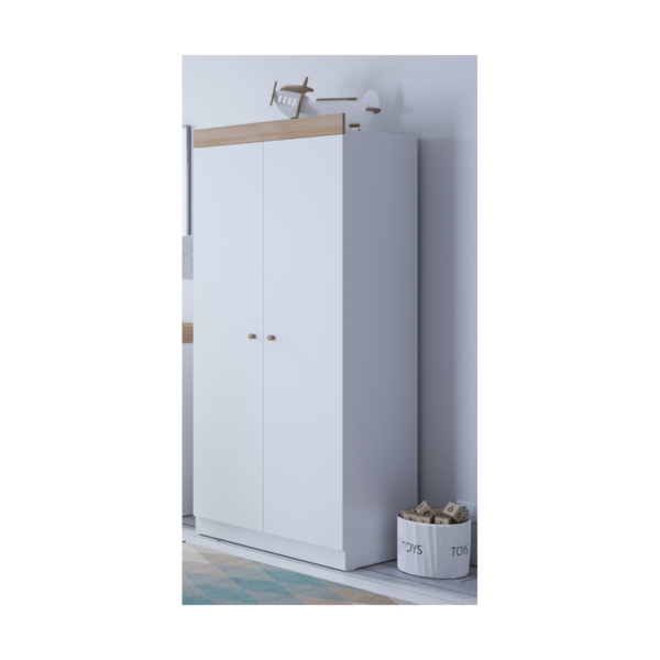 Little Acorn Burlington Wardrobe - White/Oak