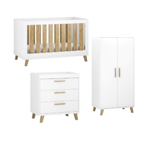 Little Acorns Siriana 3 Piece Roomset - White/Oak