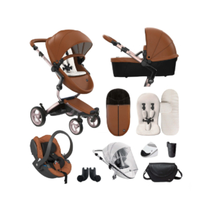 Mima Luxury 11 Piece Bundle inc iZi Go Car Seat – Rose Gold/Ca