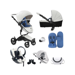 Mima Premium 9 Piece Bundle with iZi Go Car Seat – Black/White